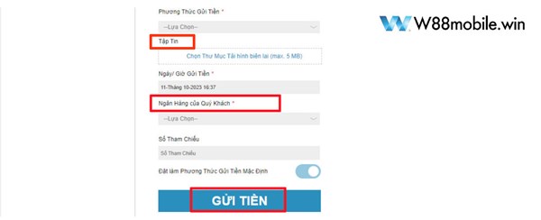 Nạp tiền W88 ax - Chia sẻ chi tiết 3 bước cơ bản trong 20s