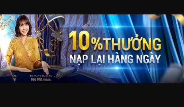 Thưởng 10% lên đến 500k tại W88 Casino Club W+